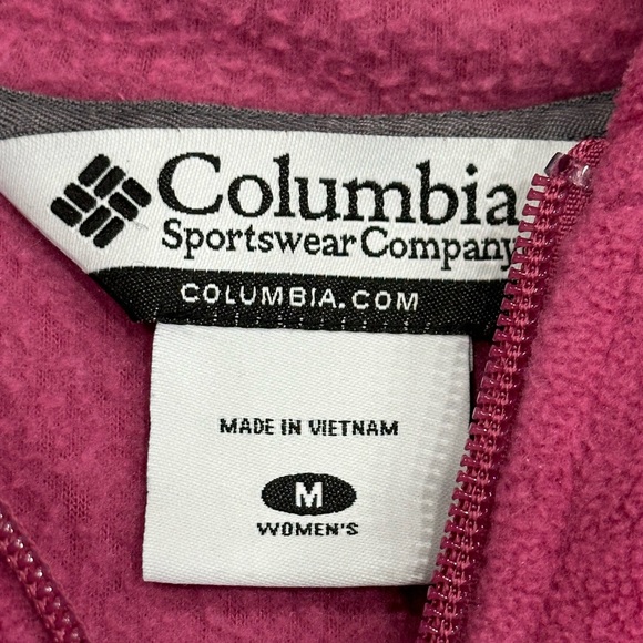 Columbia Girls Kids Youth Medium Full Zip Fleece Jacket Hoodie Kangaroo Pocket - Picture 7 of 8